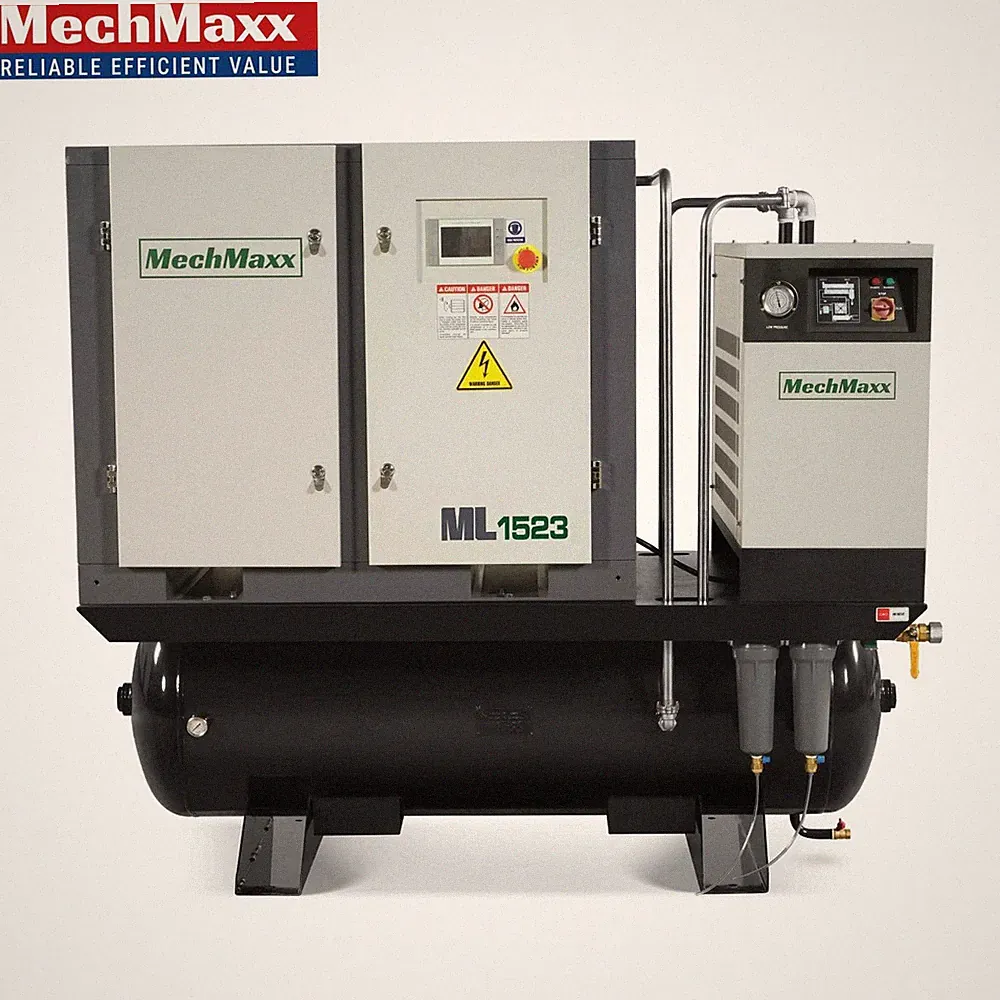 15HP Combined Rotary Screw Air Compressor with Dryer 45CFM 116PSI 230V, ML1523