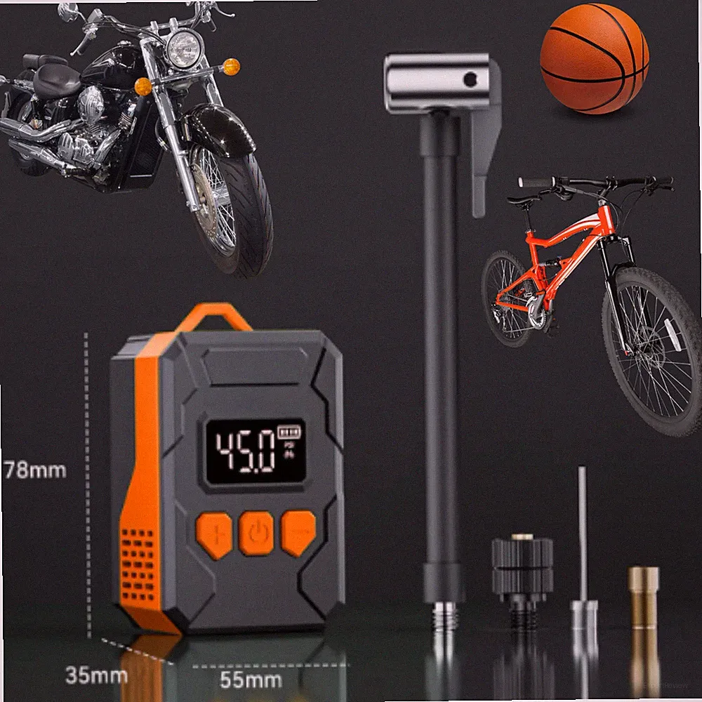 Bike Air Pump Mini Electric Bicycle Tire Inflator Portable USB Christmas Gift