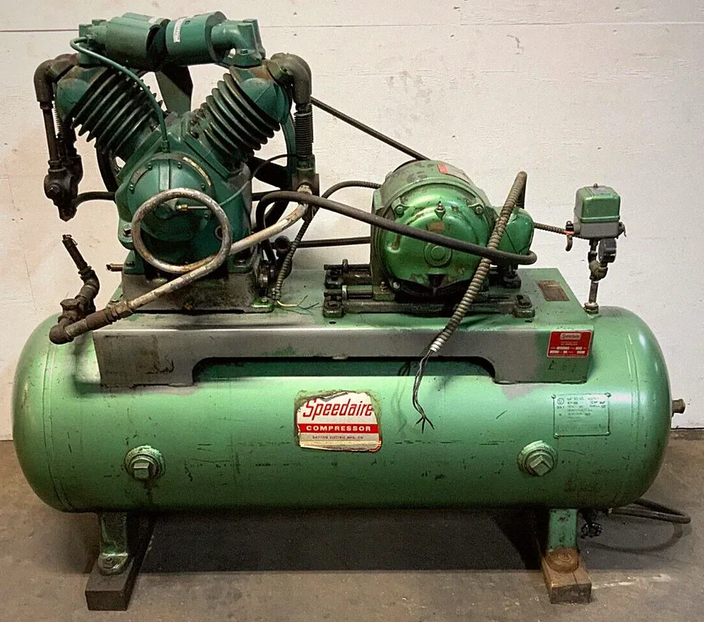 Dayton Speedaire 3Z243 Industrial Duty Horizontal Air Compressor 10HP 3PH I4A