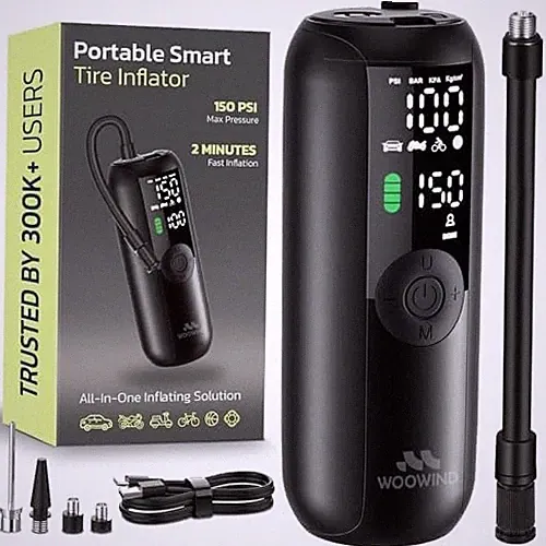Woowind LP1 Bike Pump Portable Air Compressor, Tire Portale & Wireless, Lp1